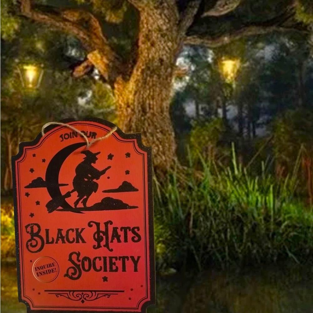 COPY - Halloween Witch Sign Decor